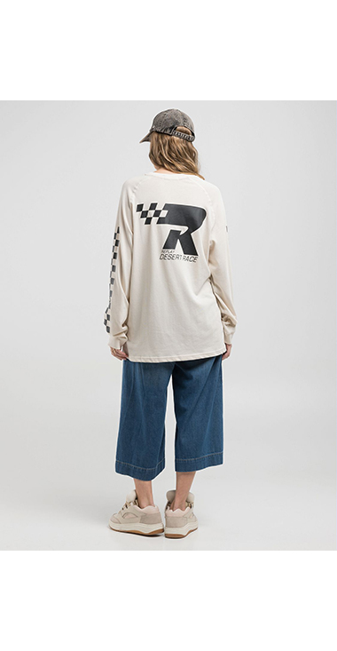 オーバーフィットコットンラスティックジャージープリントTシャツ 詳細画像